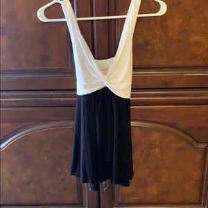 Women’s black and white blouse